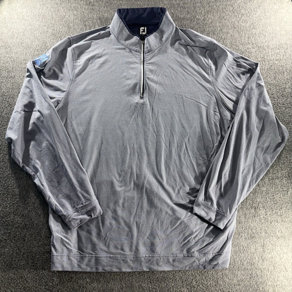 FootJoy Quarter Zip Pullover Men's XL Striped Golf Performance Long Sleeve